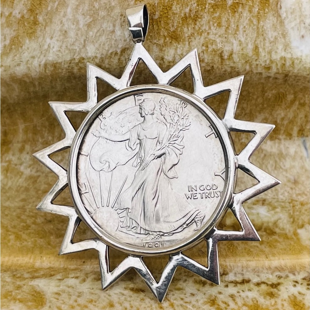 Stephen Dweck Rare Silver Eagle Walking Liberty C… - image 2